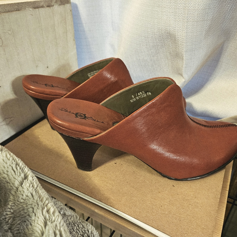 Born Terracotta Leather Mules
